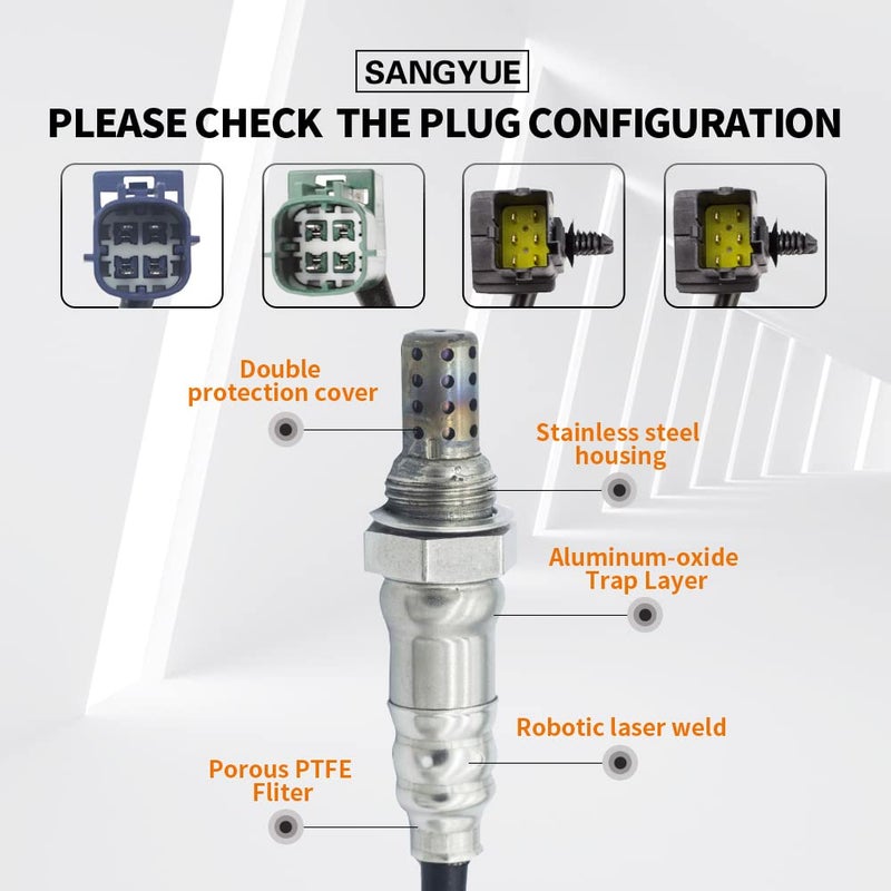 Sangyue 4pcs Oxygen Sensor Kits for 2005-2006 Nissan Xterra/Frontier/Pathfinder 4.0L Upstream + Downstream - Image 3